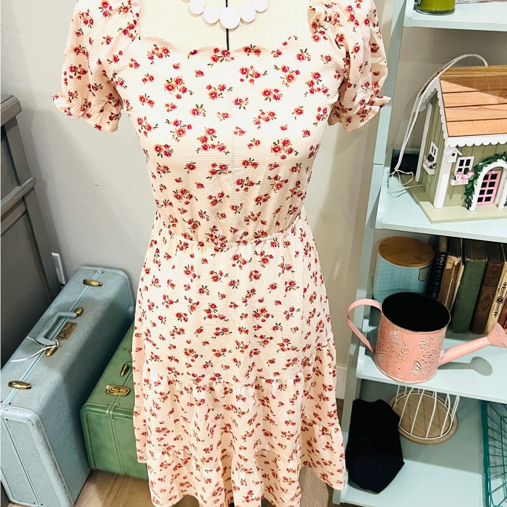 Monteau Pink Floral Dress